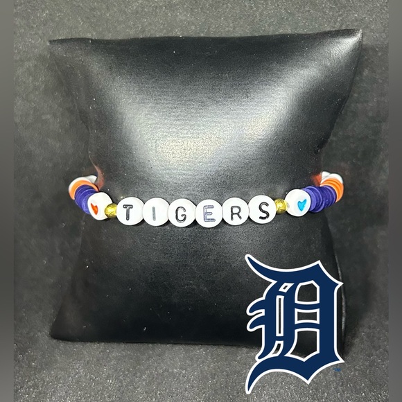 Detroit Tigers 🧡💙 Heishi Bracelet - Picture 1 of 8